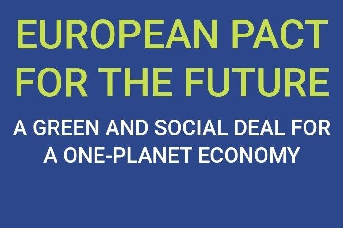 Cover für den Europäischen Pakt für die Zukunft (#EUpact4future), initiiert vom Europäischen Umweltbüro (EEB), Europas größtem Umweltdachverband
