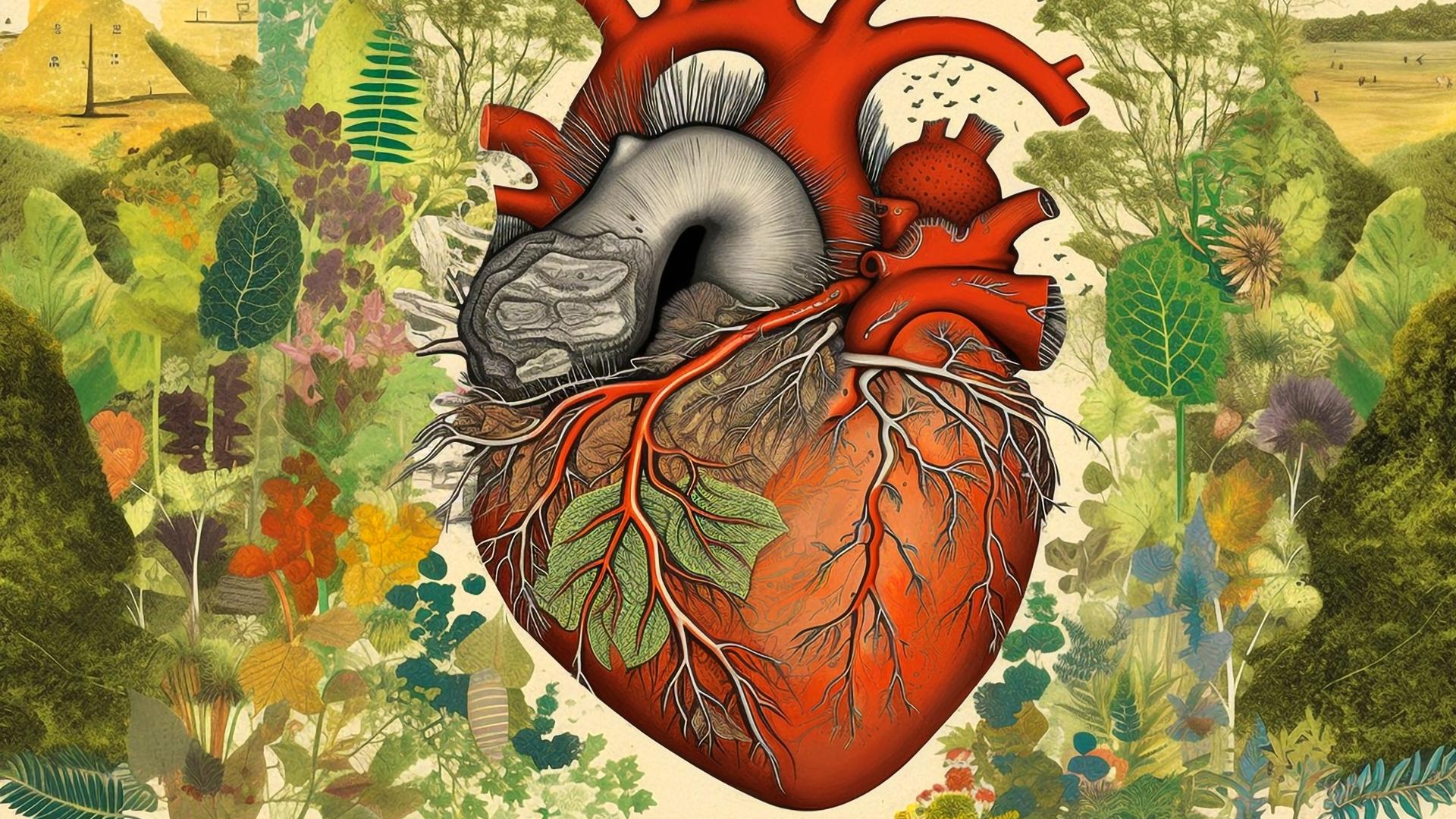 Illustration anatomisches Herz